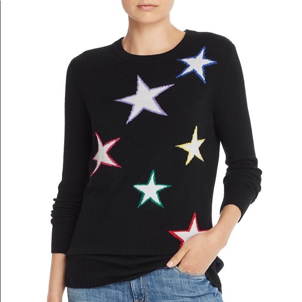 100% Cashmere Star Aqua Sweater (NWT)